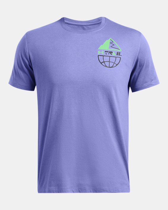 Men's UA Launch Trail Short Sleeve in Purple image number 0